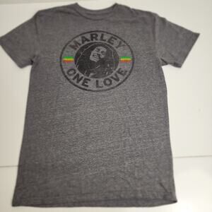 Bob Marley One Love Album Zion Rootswear Gray Short Sleeve T-Shirt Men's Size S